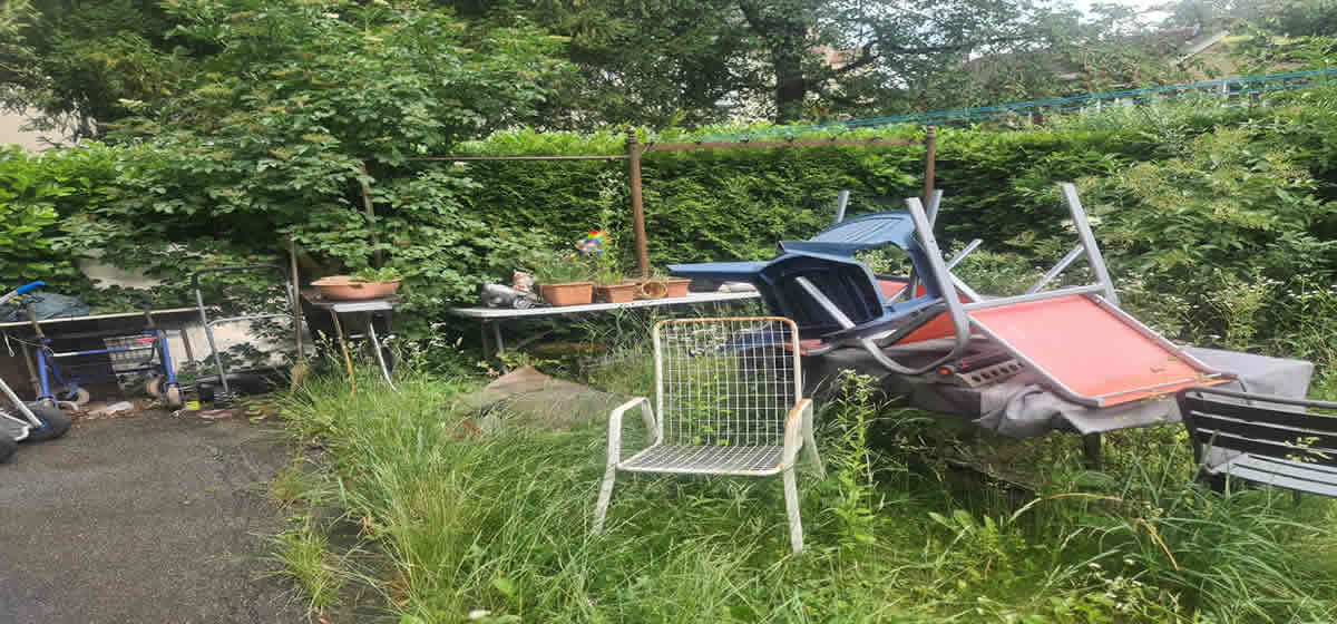 Räumung und Reinigung